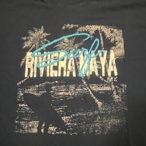 Riviera Maya Mexico Men's XL Men Surf Black Shirt